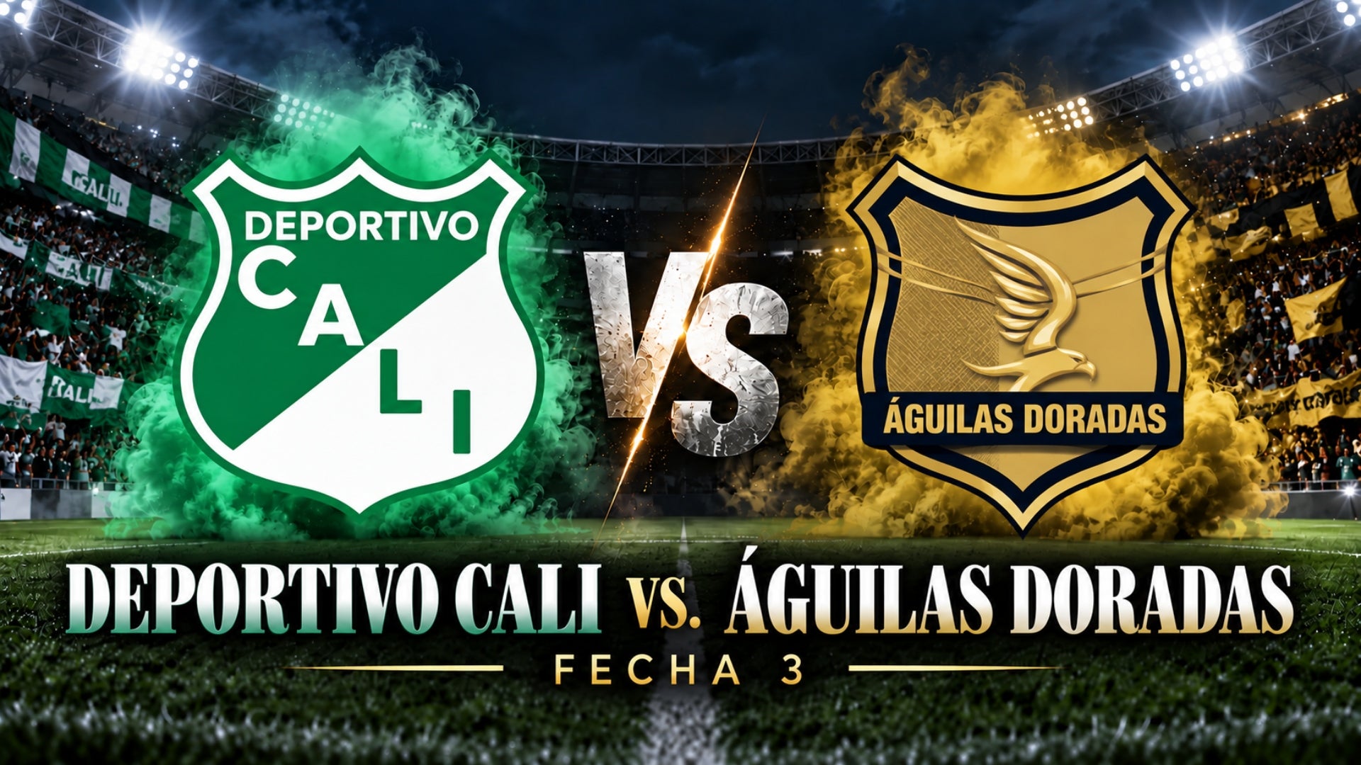Deportivo Cali vs. Águilas Doradas, duelo aplazado de la fecha 3 en la Liga BetPlay