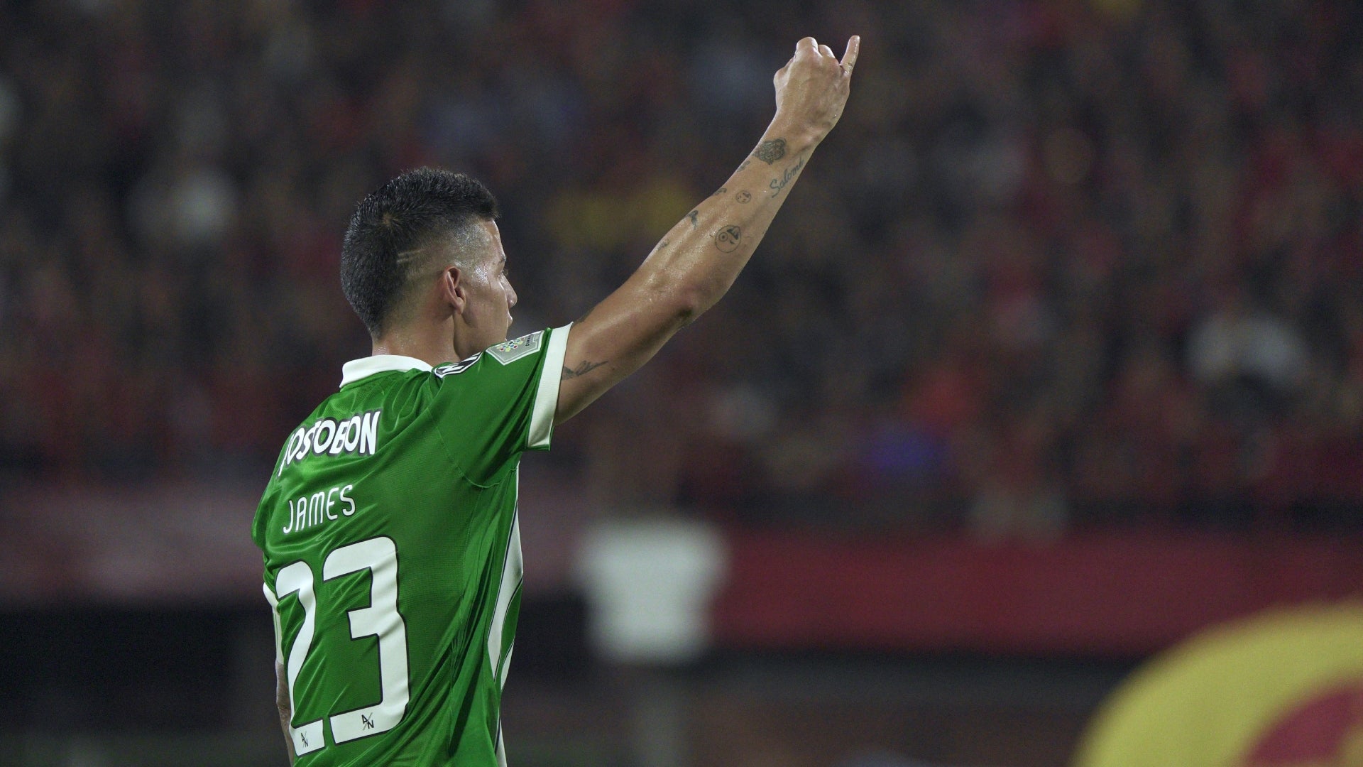 James casi abre el marcador ante Santa Fe